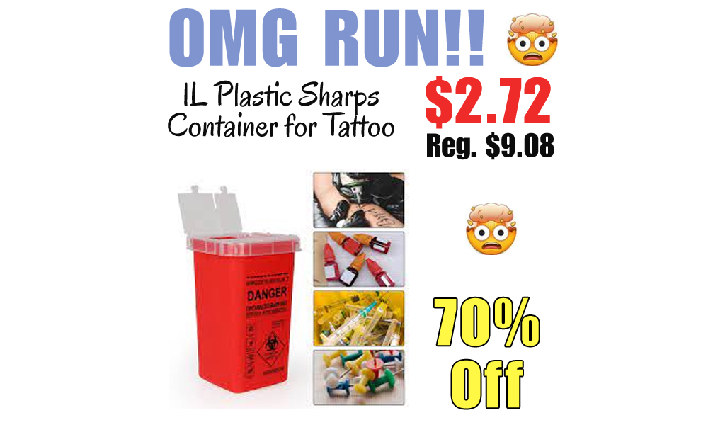 1L Plastic Sharps Container for Tattoo Only $2.72 Shipped (Regularly $9.08)