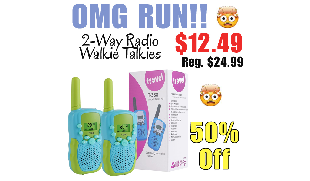 2-Way Radio Walkie Talkies Only $12.49 Shipped on Amazon (Regularly $24.99)