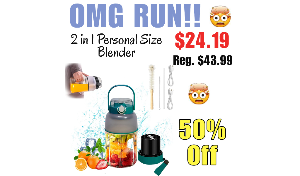2 in 1 Personal Size Blender Only $24.19 Shipped on Amazon (Regularly $43.99)