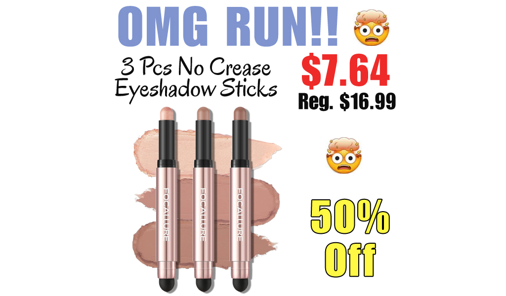 3 Pcs No Crease Eyeshadow Sticks Only $7.64 Shipped on Amazon (Regularly $16.99)