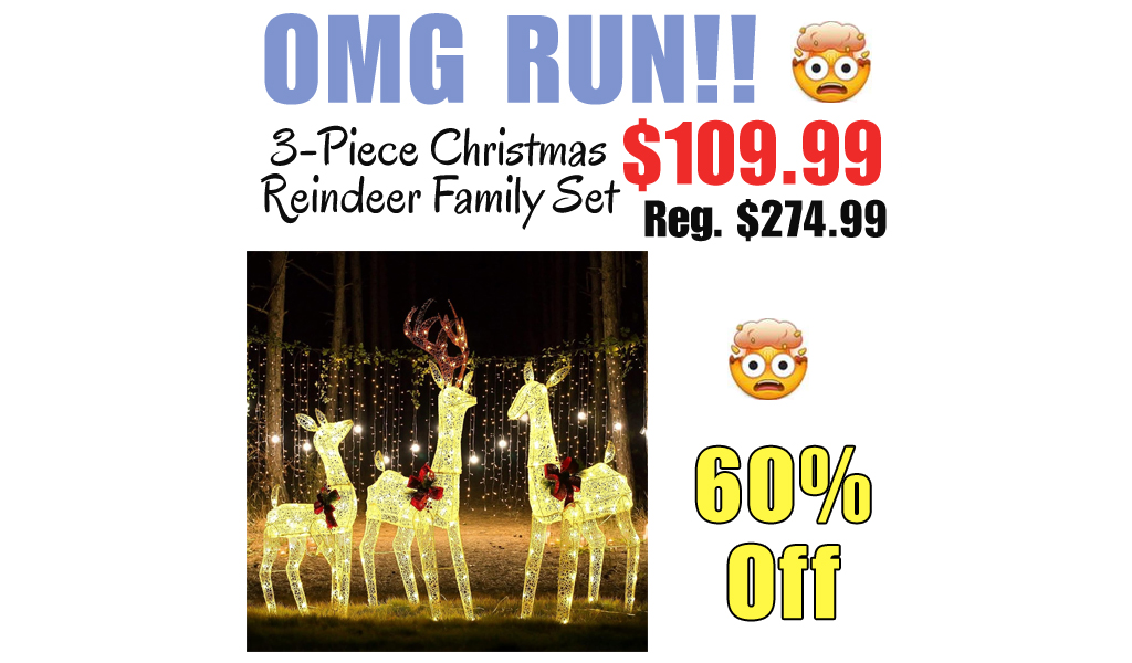3-Piece Christmas Reindeer Family Set Only $109.99 Shipped on Amazon (Regularly $274.99)