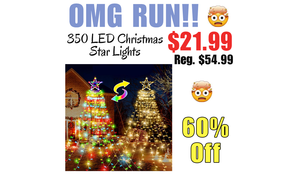 350 LED Christmas Star Lights Only $21.99 Shipped on Amazon (Regularly $54.99)
