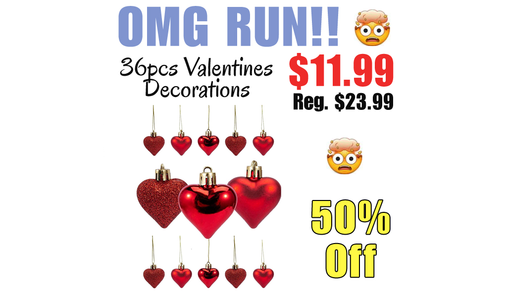 36pcs Valentines Decorations Only $11.99 Shipped on Amazon (Regularly $23.99)