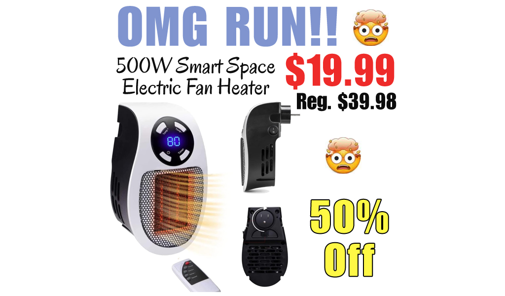 500W Smart Space Electric Fan Heater Only $19.99 Shipped on Amazon (Regularly $39.98)