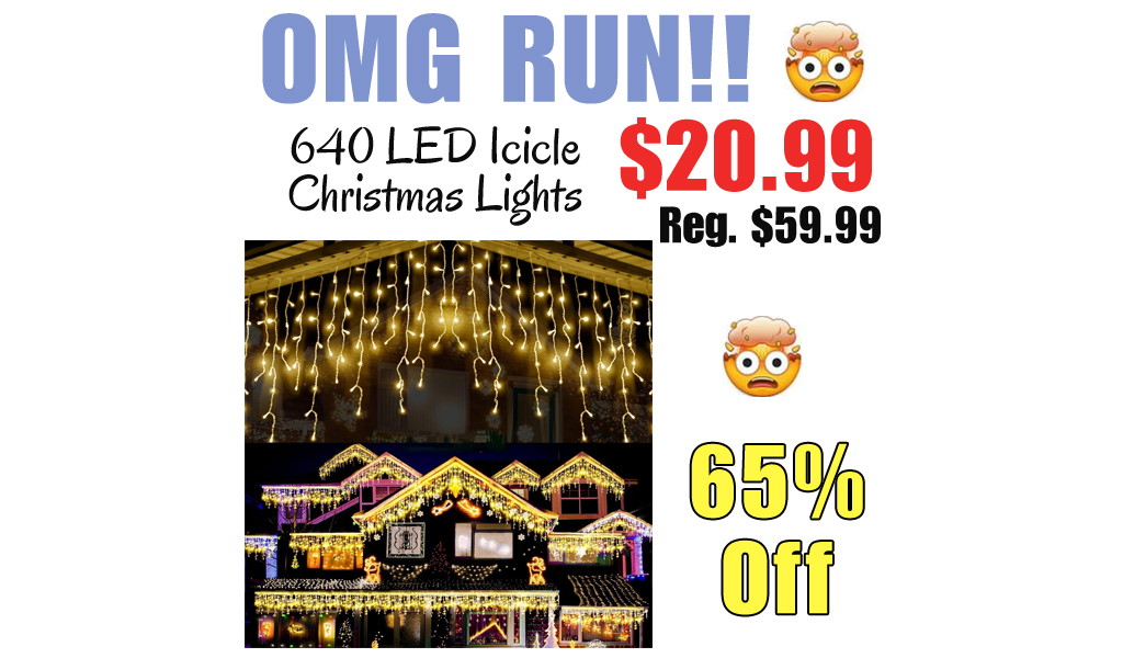 640 LED Icicle Christmas Lights Only $20.99 Shipped on Amazon (Regularly $59.99)