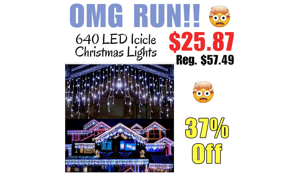 640 LED Icicle Christmas Lights Only $25.87 Shipped on Amazon (Regularly $57.49)