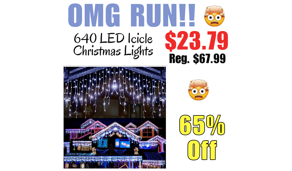 640 LED Icicle Christmas Lights Only $23.79 Shipped on Amazon (Regularly $67.99)
