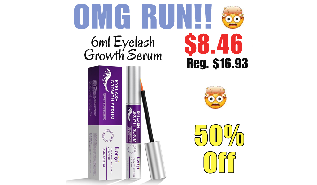 6ml Eyelash Growth Serum Only $8.46 Shipped on Amazon (Regularly $16.93)
