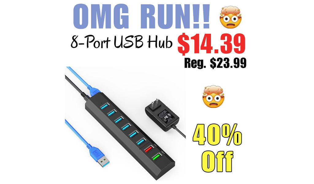 8-Port USB Hub Only $14.39 Shipped on Amazon (Regularly $23.99)