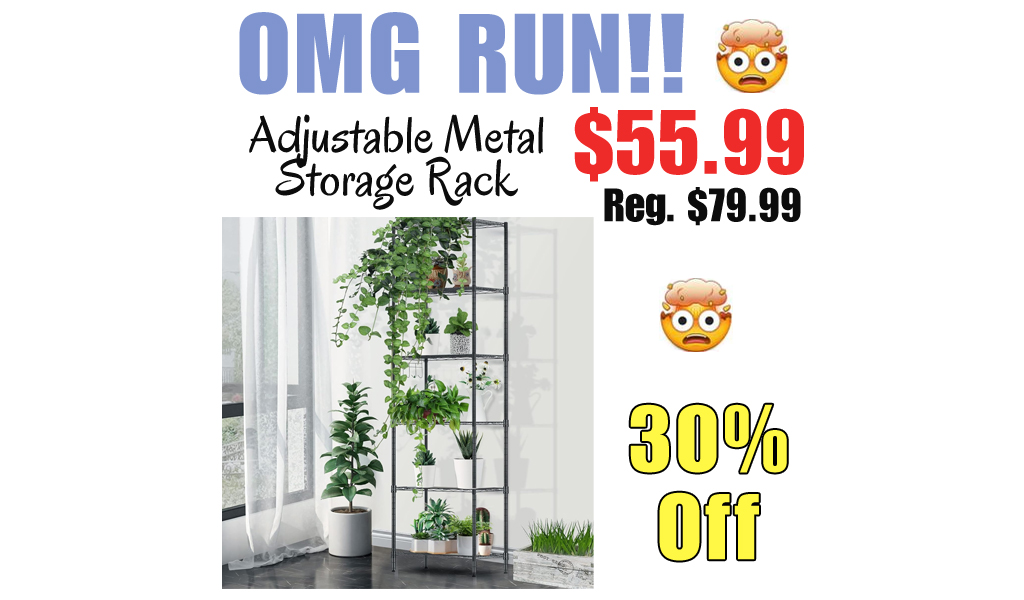 Adjustable Metal Storage Rack Only $55.99 Shipped on Amazon (Regularly $79.99)
