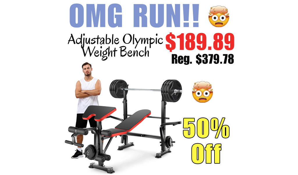 Adjustable Olympic Weight Bench Only $189.89 Shipped on Amazon (Regularly $379.78)