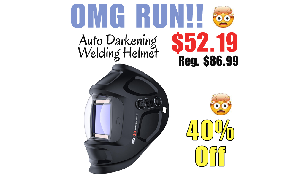 Auto Darkening Welding Helmet Only $52.19 Shipped on Amazon (Regularly $86.99)