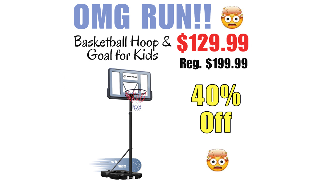 Basketball Hoop & Goal for Kids Only $129.99 Shipped on Amazon (Regularly $199.99)
