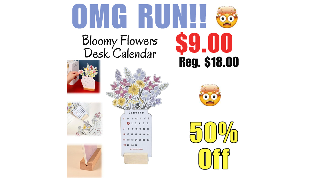 Bloomy Flowers Desk Calendar Only $9.00 Shipped on Amazon (Regularly $18)