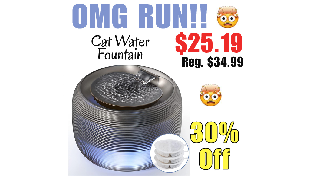 Cat Water Fountain Only $25.19 Shipped on Amazon (Regularly $34.99)