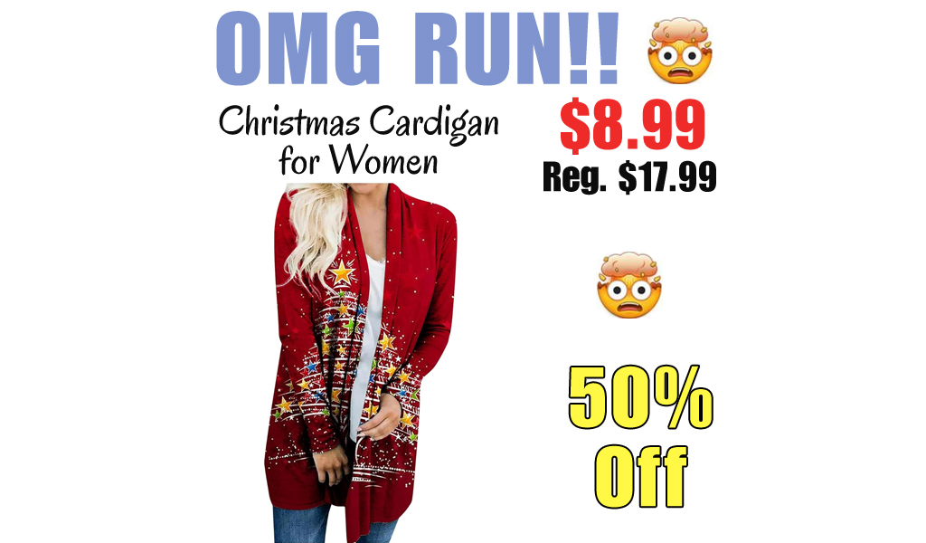 Christmas Cardigan for Women Only $8.99 Shipped on Amazon (Regularly $17.99)