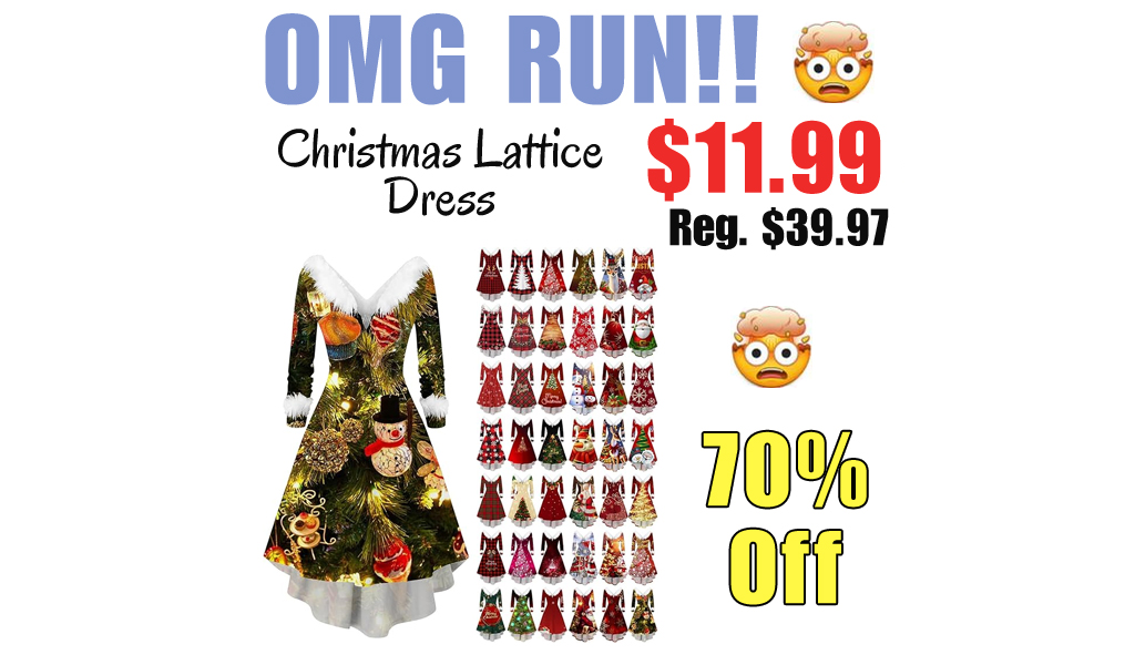 Christmas Lattice Dress Only $11.99 Shipped on Amazon (Regularly $39.97)