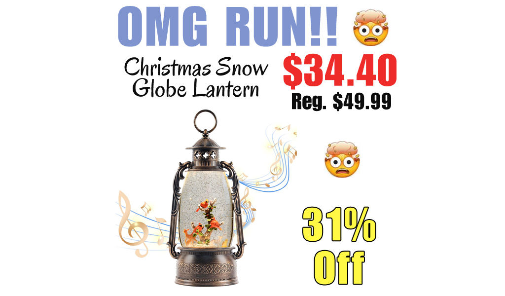 Christmas Snow Globe Lantern Only $34.40 Shipped on Amazon (Regularly $49.99)