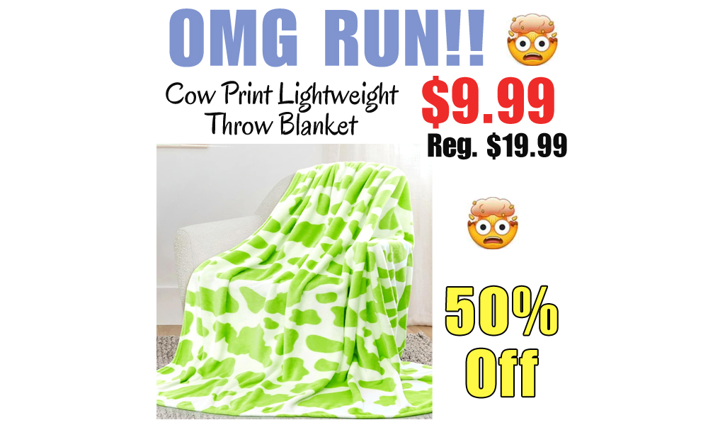 Cow Print Lightweight Throw Blanket Only $9.99 Shipped on Amazon (Regularly $19.99)