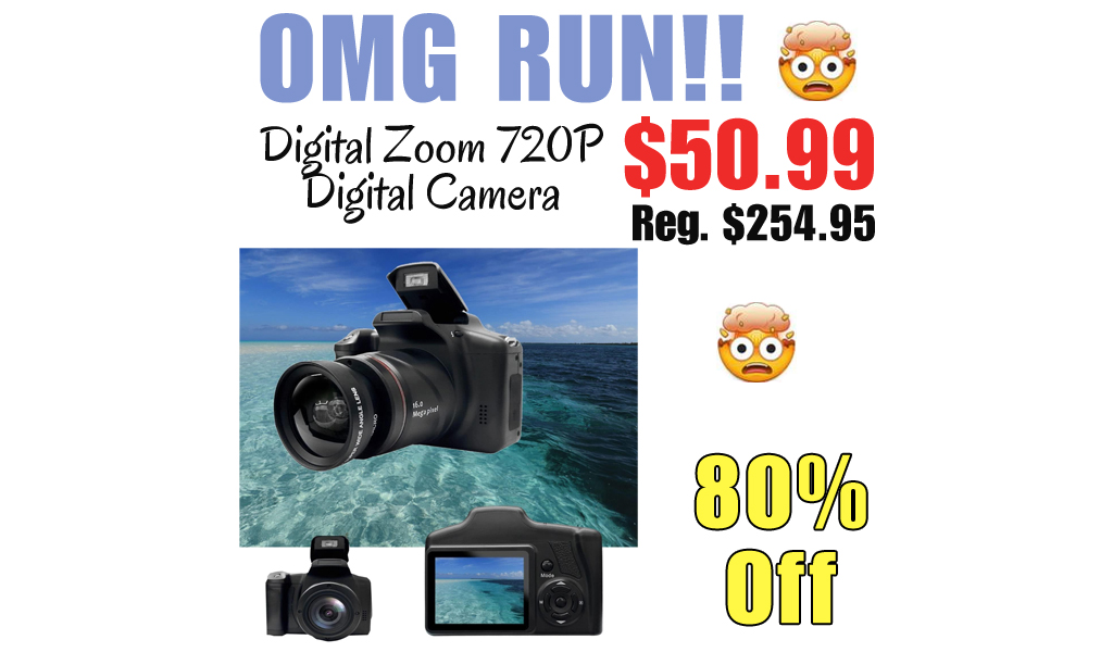 Digital Zoom 720P Digital Camera Only $50.99 Shipped on Amazon (Regularly $254.95)