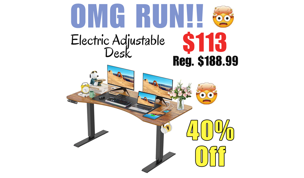 Electric Adjustable Desk Only $113 Shipped on Amazon (Regularly $188.99)