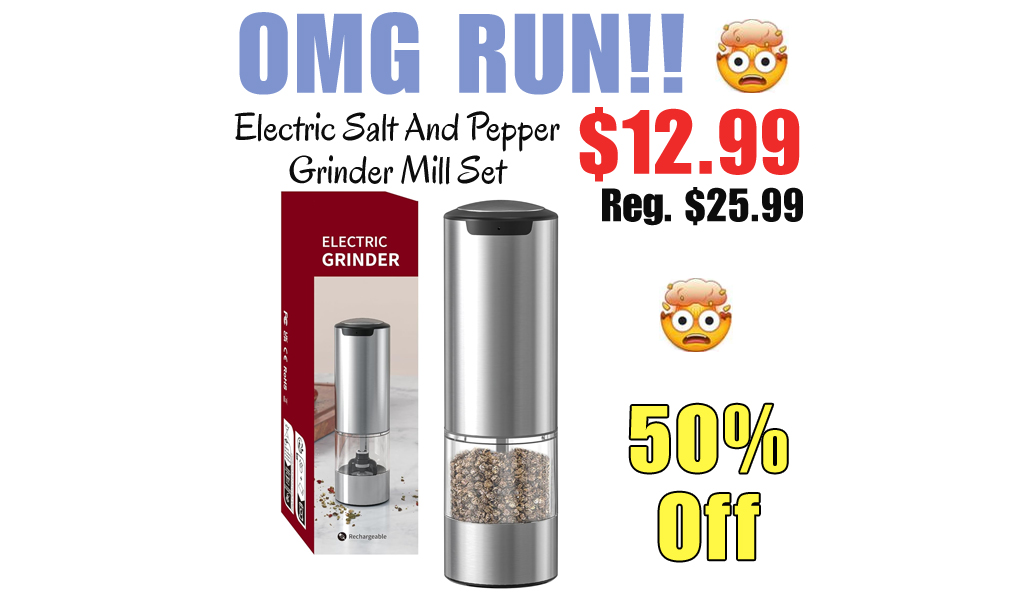 Electric Salt And Pepper Grinder Mill Set Only $12.99 Shipped on Amazon (Regularly $25.99)