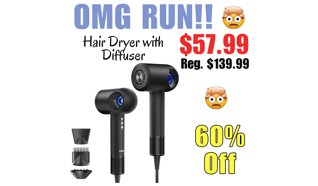 Hair Dryer with Diffuser Only $57.99 Shipped on Amazon (Regularly $139.99)