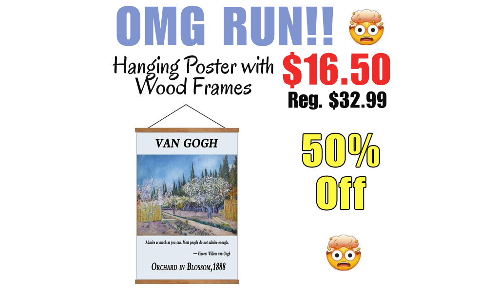 Hanging Poster with Wood Frames Only $16.50 Shipped on Amazon (Regularly $32.99)