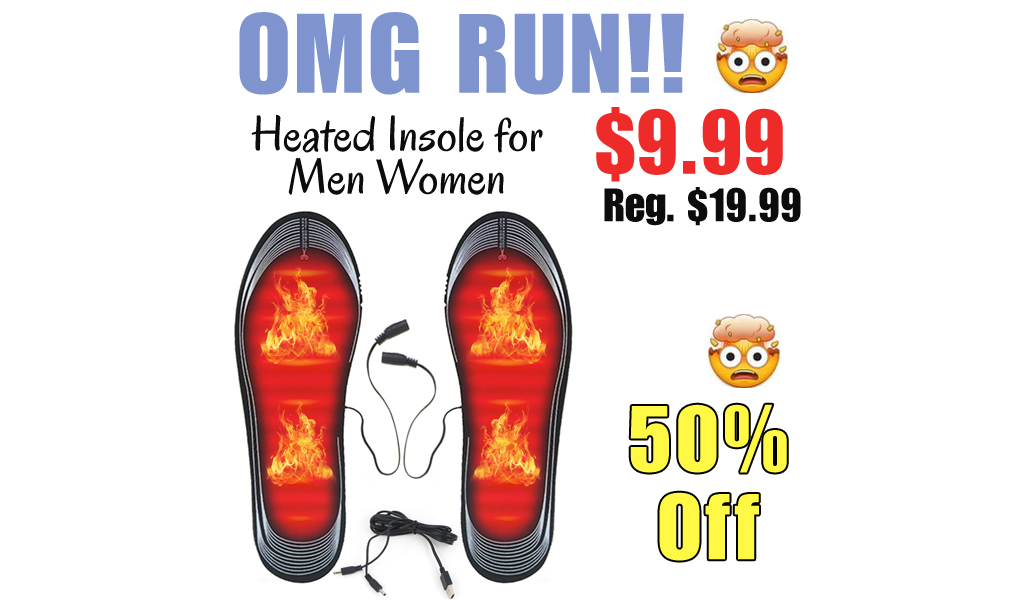 Heated Insole for Men Women Only $9.99 Shipped on Amazon (Regularly $19.99)