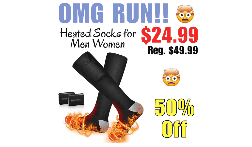 Heated Socks for Men Women Only $24.99 Shipped on Amazon (Regularly $49.99)