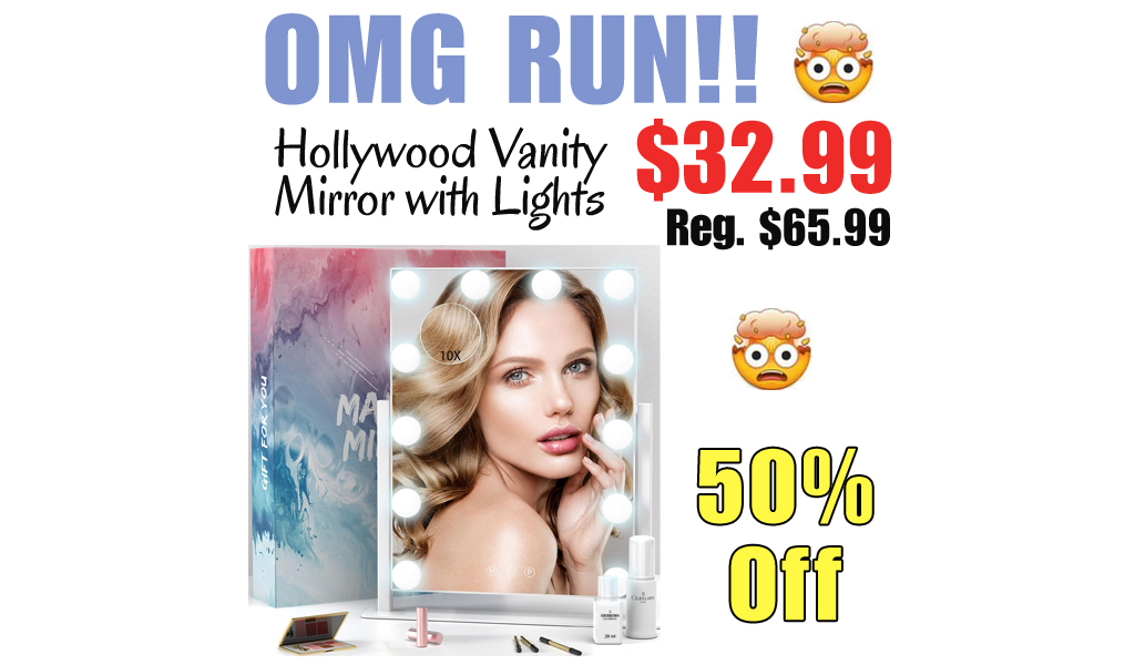 Hollywood Vanity Mirror with Lights Only $32.99 Shipped on Amazon (Regularly $65.99)