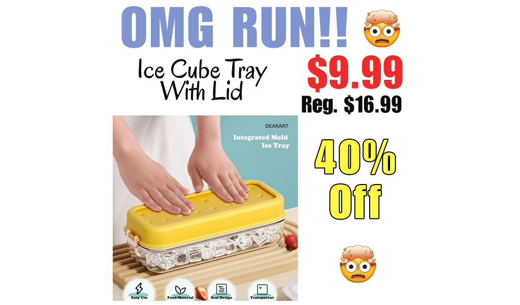 Ice Cube Tray With Lid Only $9.99 Shipped on Amazon (Regularly $16.99)