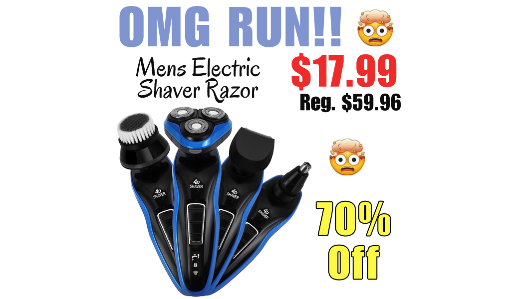 Mens Electric Shaver Razor Only $17.99 Shipped on Amazon (Regularly $59.96)