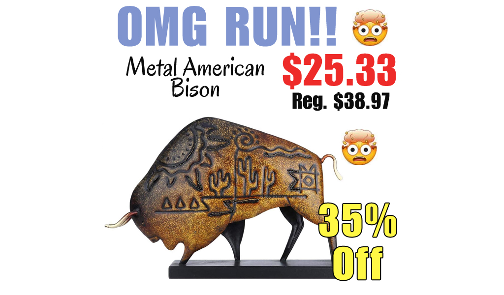 Metal American Bison Only $25.33 Shipped on Amazon (Regularly $38.97)