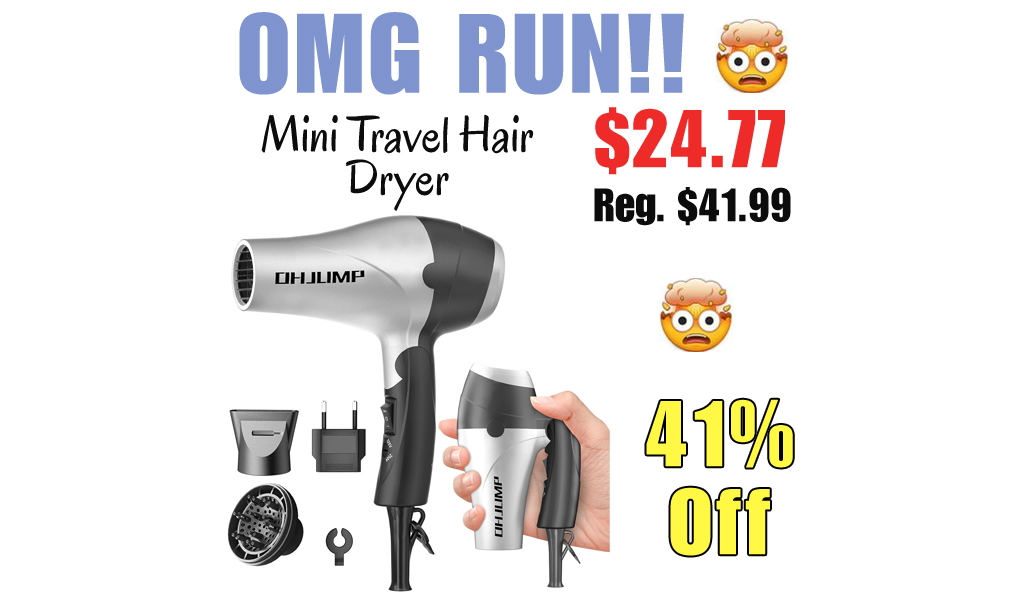 Mini Travel Hair Dryer Only $24.77 Shipped on Amazon (Regularly $41.99)