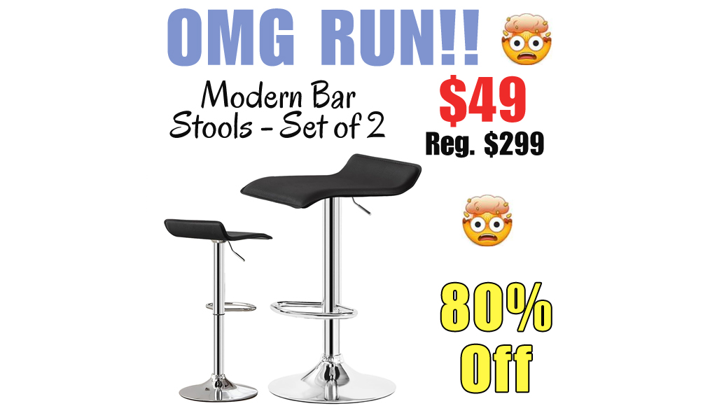Modern Bar Stools - Set of 2 Only $49 Shipped on Amazon (Regularly $299)