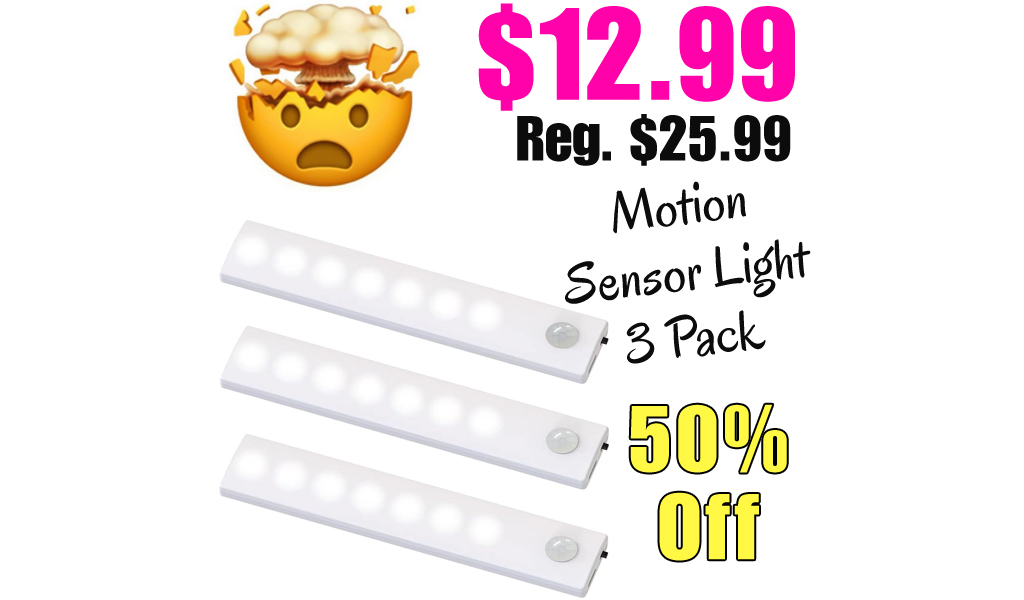 Motion Sensor Light 3 Pack Only $12.99 Shipped on Amazon (Regularly $25.99)