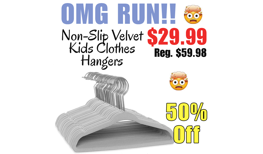 Non-Slip Velvet Kids Clothes Hangers Only $29.99 Shipped on Amazon (Regularly $59.98)