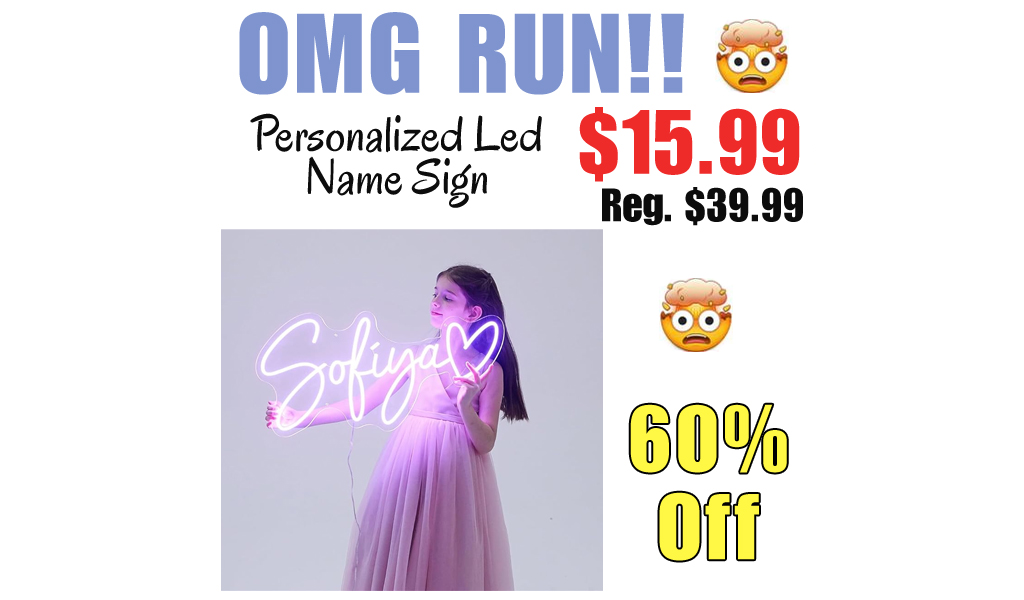 Personalized Led Name Sign Only $15.99 Shipped on Amazon (Regularly $39.99)