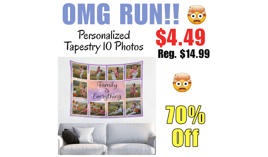 Personalized Tapestry 10 Photos Only $4.49 Shipped on Amazon (Regularly $14.99)