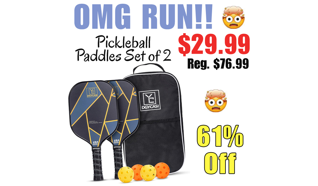Pickleball Paddles Set of 2 Only $29.99 Shipped on Amazon (Regularly $76.99)