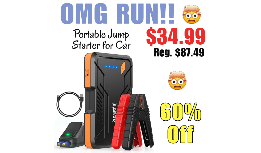 Portable Jump Starter for Car Only $34.99 Shipped on Amazon (Regularly $87.49)