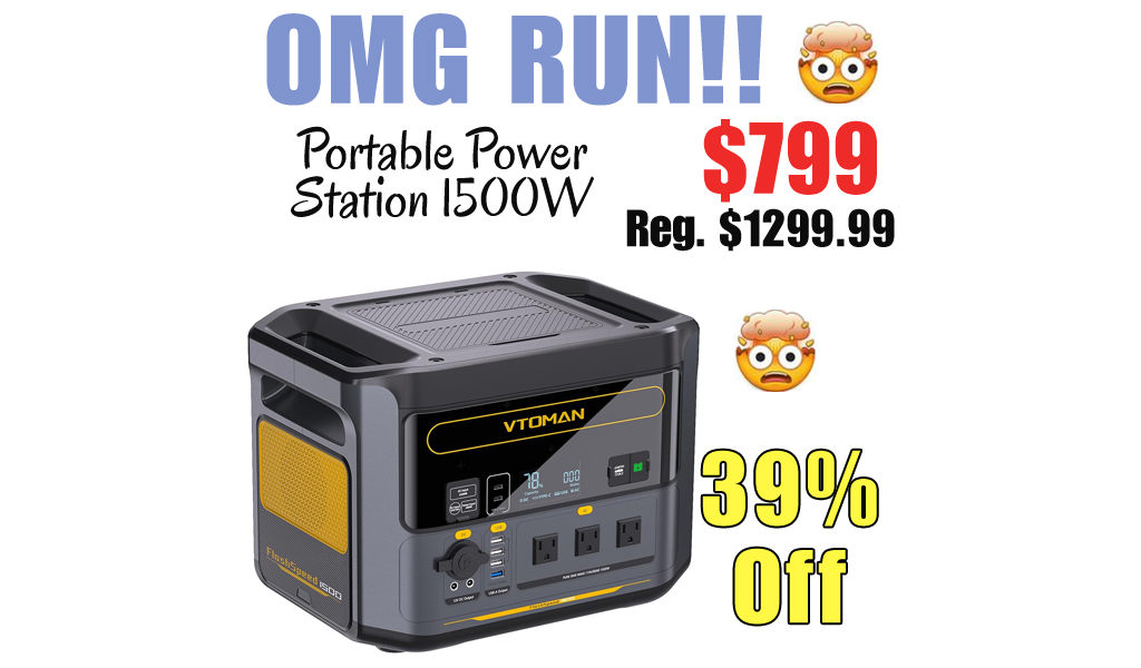 Portable Power Station 1500W Only $799 Shipped on Amazon (Regularly $1299.99)