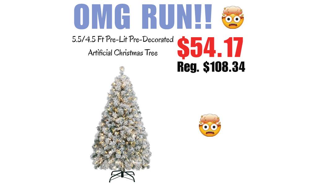 Pre-Lit Pre-Decorated Artificial Christmas Tree Only $54.17 Shipped (Regularly $108.34)
