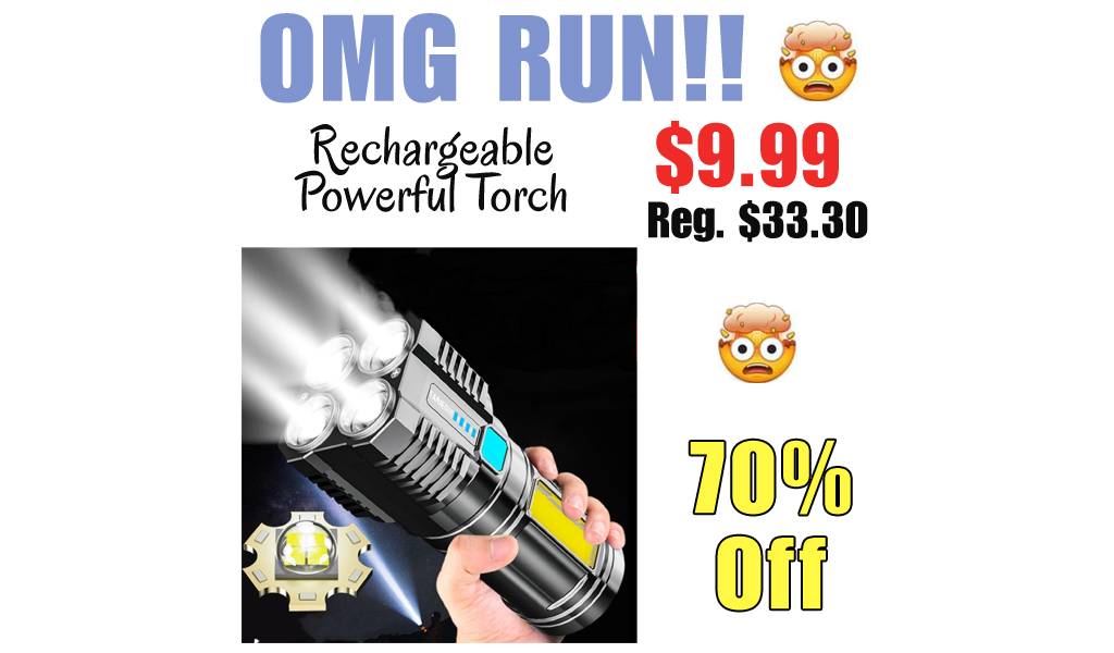 Rechargeable Powerful Torch Only $9.99 Shipped on Amazon (Regularly $33.30)
