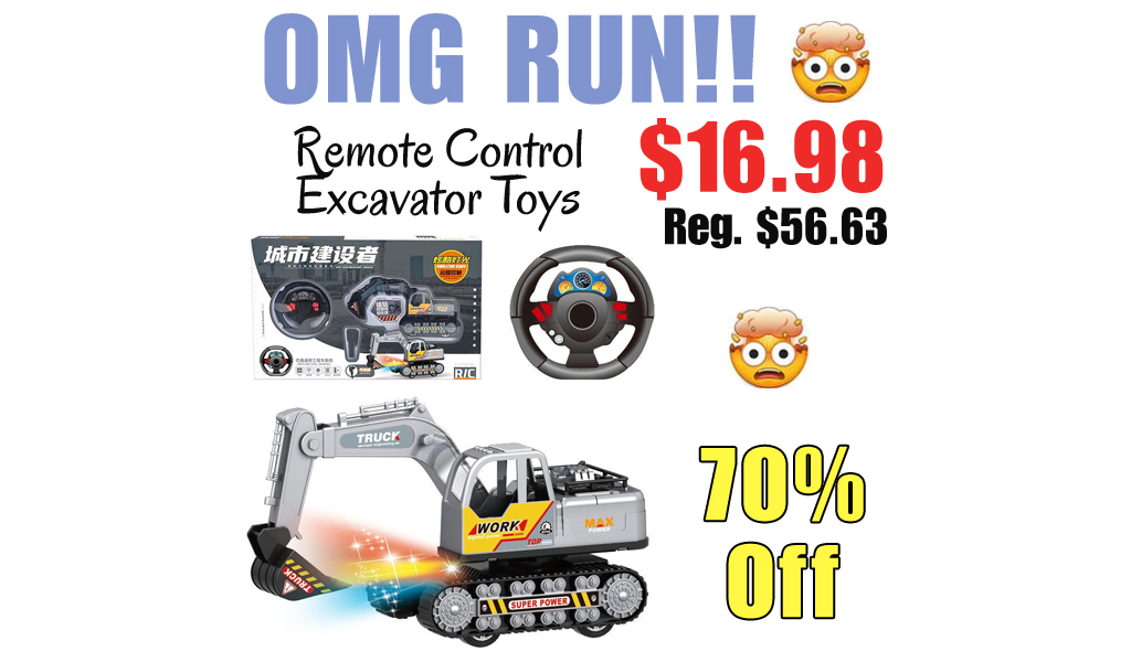 Remote Control Excavator Toys Only $16.98 Shipped on Amazon (Regularly $56.63)
