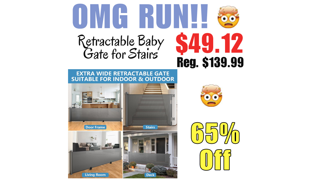 Retractable Baby Gate for Stairs Only $49.12 Shipped on Amazon (Regularly $139.99)