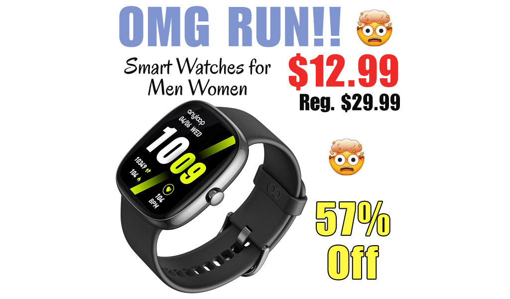 Smart Watches for Men Women Only $12.99 Shipped on Amazon (Regularly $29.99)