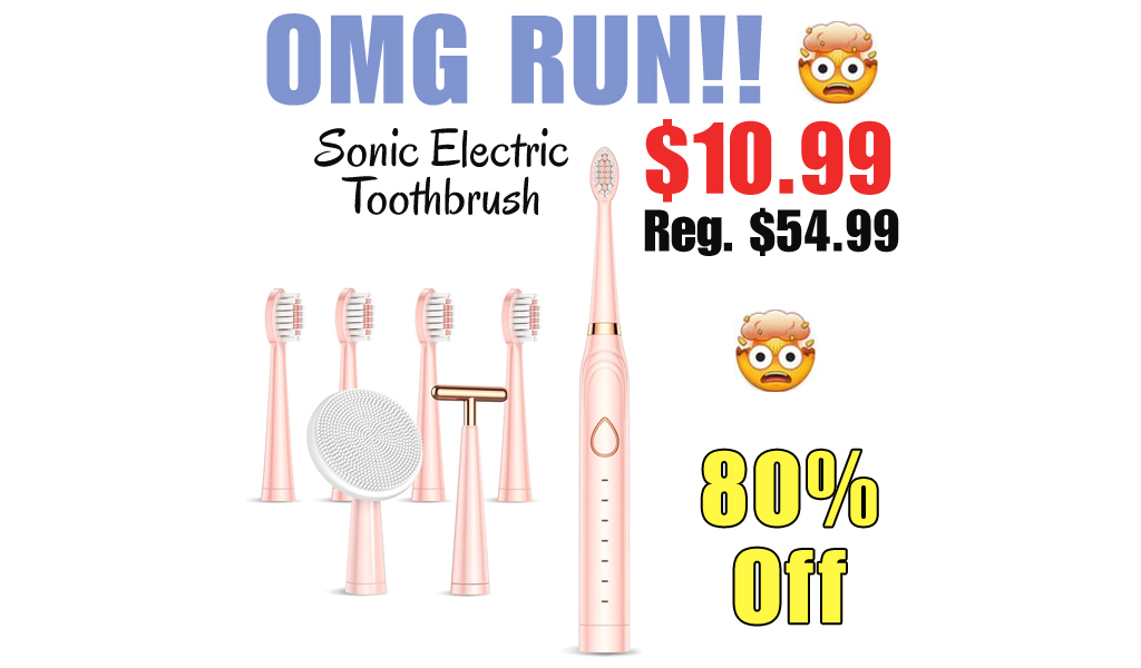Sonic Electric Toothbrush Only $10.99 Shipped on Amazon (Regularly $54.99)