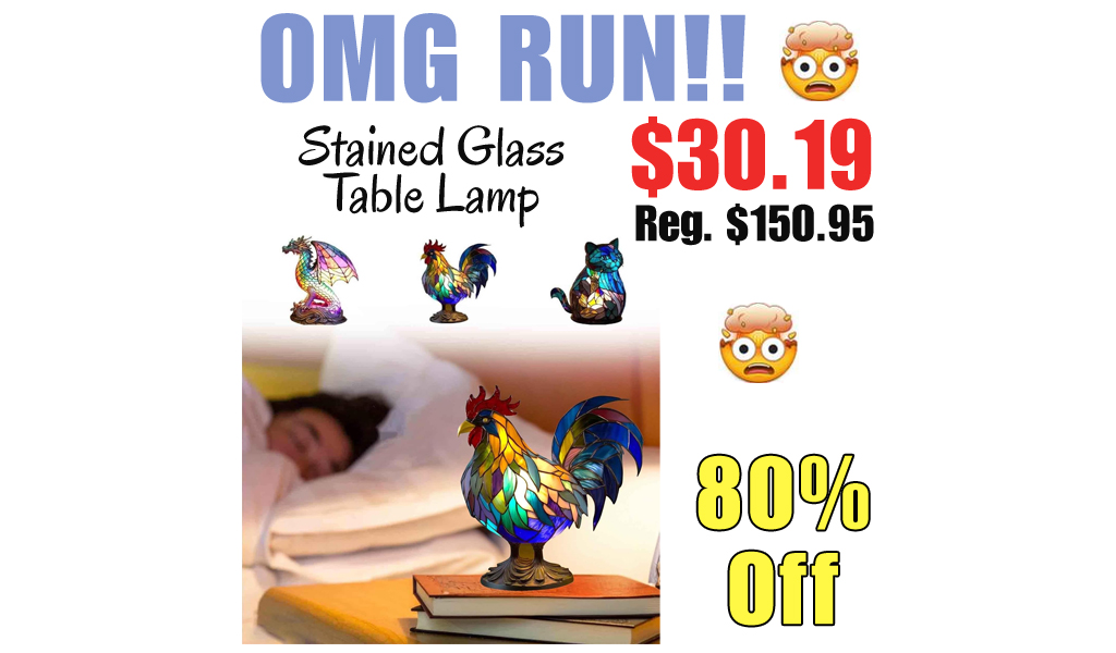 Stained Glass Table Lamp Only $30.19 Shipped on Amazon (Regularly $150.95)